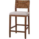Lyon Counter Stool in Abaca & Natural Fabric