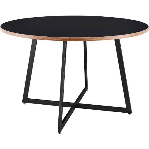 Courtdale 48" Round Dining Table in Black & Gunmetal