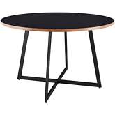 Courtdale 48" Round Dining Table in Black & Gunmetal