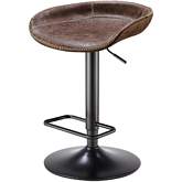 Rogue Gaslift Bar Stool Vintage Brown Leatherette (Set of 2)