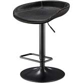 Rogue Gaslift Bar Stool Vintage Black Leatherette (Set of 2)
