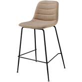 Caleb Counter Stool in Linen Fabric & Metal (Set of 4)