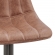 Robert Gaslift Swivel Bar Stool in Channel Tufted Brown Leatherette & Metal (Set 2)
