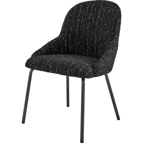 Katrisa Dining Chair in Zenith Black Fabric & Gunmetal (Set of 2)