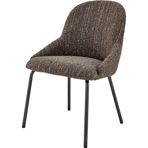 Katrisa Dining Chair in Zenith Brown Fabric & Gunmetal (Set of 2)