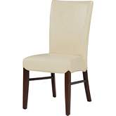 Milton Dining Chair in Cream Bonded Leather on Wenge Finish Legs (Set of 2)