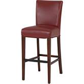 Milton Counter Stool in Pomegranate Bonded Leather on Wenge Birch Legs