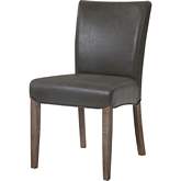Beverly Hills Dining Chair in Vintage Gray Bonded Leather on Drift Wood Legs (Set of 2)