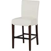 Milton Counter Stool in White Bonded Leather on Wenge Birch Legs