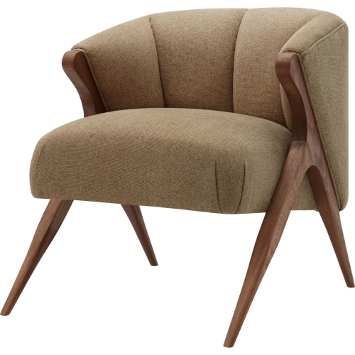 Florence Accent Chair in Cream Fabric & Wood