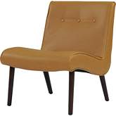 Alexis Accent Chair in Vintage Caramel Bonded Leather on Wenge Legs