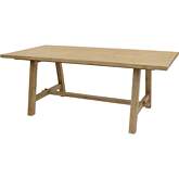 Bedford 79" Rectangular Dining Table with A Base in Brushed Smoke Solid Acacia Wood