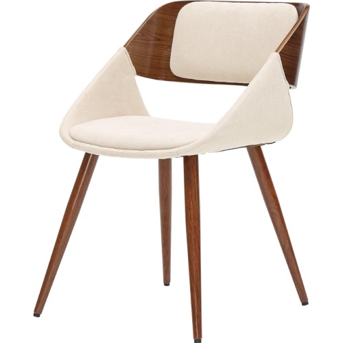 Cyprus Dining Chair in Walnut & Santorini Sand Beige Fabric