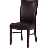 Milton Dining Chair in Coffee Bean Bonded Leather on Wenge Finish Legs (Set of 2)