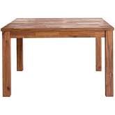 Tiburon 47" Square Dining Table in Amber Solid Acacia Wood