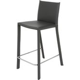 Bridget Counter Height Stool in Grey Leather
