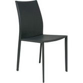 Sienna Dining Chair in Dark Gray Top Grain Leather