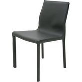 Colter Armless Dining Chair in Dark Gray Leather