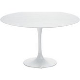 Cal Round 48" Dining Table in White
