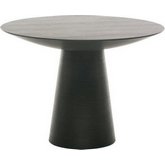 Dania Small Round 39" Dining Table in Black Oak