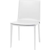 Palma Dining Chair in White Leather