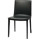 Palma Dining Chair in Black Leather