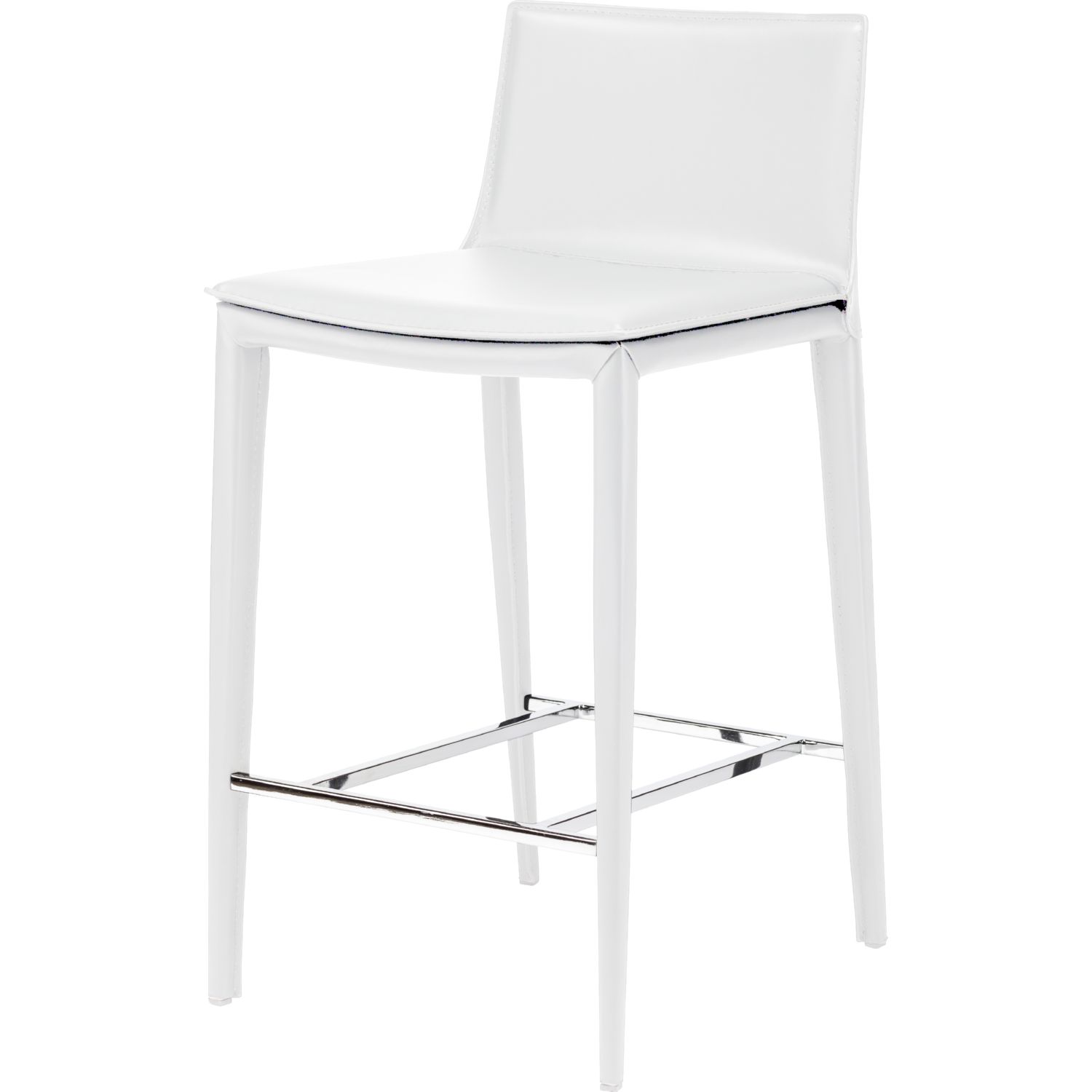Nuevo Modern Furniture Hgnd111 Palma Counter Stool In White Leather intended for counter stools white for Your house