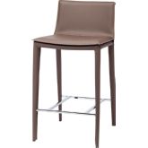 Palma Counter Stool in Mink Leather