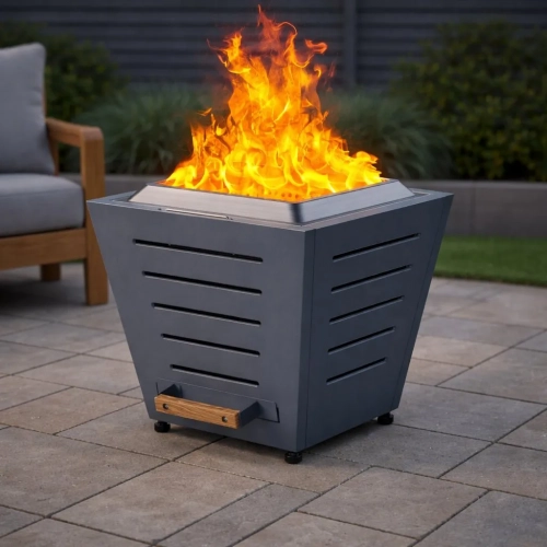 Terra 20" Outdoor Smokeless Fire Pit in Slate Gray Steel