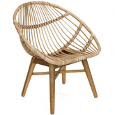 Florida Accent Chair in Rattan & Teak