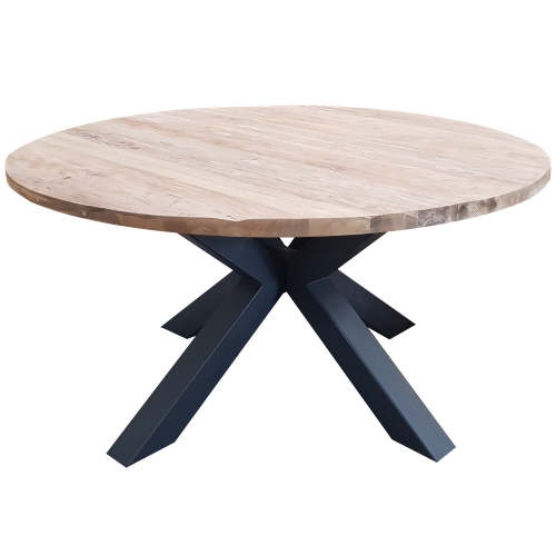 Giulia 60" Dining Table in Salvaged, Recycled & Reclaimed Teak & Iron