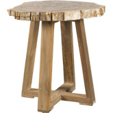 Ibiza Petrified Wood Live Edge End Table