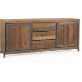 Island Estate Sideboard Buffet in Salvaged, Recycled & Reclaimed Teak & Iron
