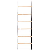 Rattan Decorative Ladder in Black & Natural Finish