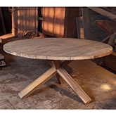 Outdoor Bora-Bora Round Chat Salvaged, Recycled & Reclaimed Teak Table