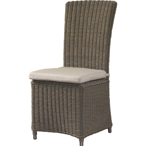 Outdoor Nico Chair in with White Outdoor Cushion (Set of 2)