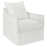 Outdoor Santa Monica Swivel Glider in Natural Canvas