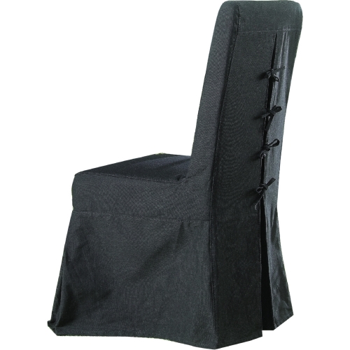 Pacific Beach Dining Chair with Slipcover in Black (Set of 2)