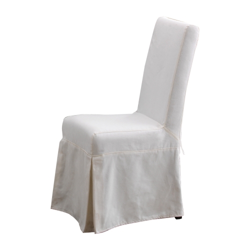 Pacific Beach Dining Chair with Slipcover in Sunbleached White (Set of 2)