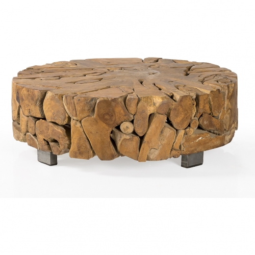 Teak Root Round Coffee Table
