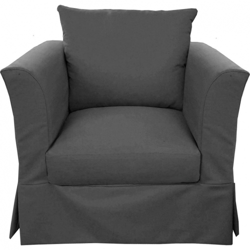 Sunset Beach Chair in Cast Charcoal Slipcover