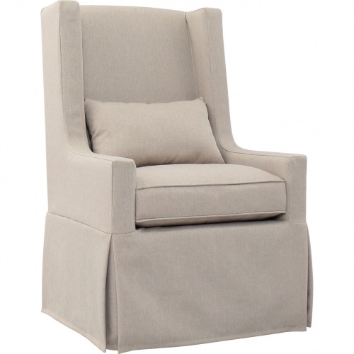 Sandspur Beach Swivel Lounge Chair in Brushed Linen