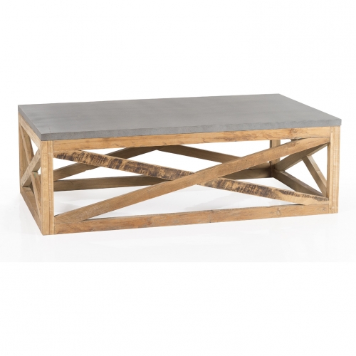 Valencia Coffee Table in Salvaged, Recycled & Reclaimed Teak & Metal
