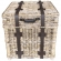Woven End Table Storage Trunk in Kubu Grey Weave & Leather