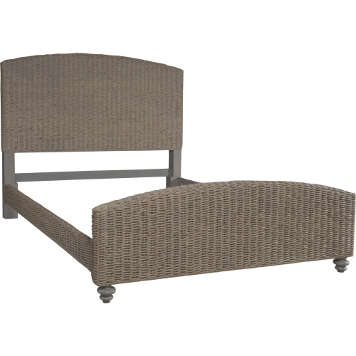 Driftwood Queen Bed in Driftwood Gray Banana Leaf & Wood