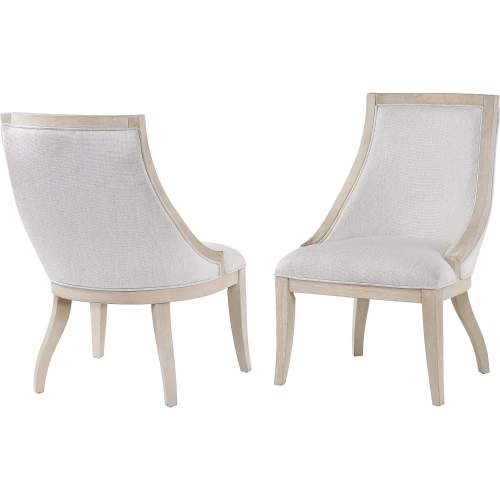 Boca Sling Dining Chair in Brushed Sand Oak & Neutral Fabric (Set of 2)