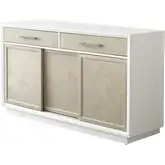Boca Sideboard in High Gloss White & Brushed Sand Oak