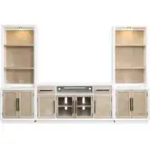 Boca Grande 5 Piece Entertainment Unit in Gloss White & Brushed Sand Oak