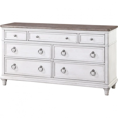 Sonoma Dresser in Wire Brushed Grey & Antique Weathered White
