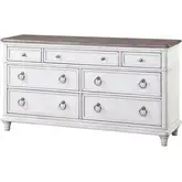 Sonoma Dresser in Wire Brushed Grey & Antique Weathered White